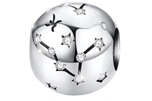 MARIA FONTE Charm New 2024 MariaFonte Compatibile Tutte Marche Bracciali Collane Zodiaco Segni Zodiacali Oroscopo Portafortuna Argento Compleanno Anniversario Originale Offerte Amicizia Mamma Bead Cuore Natale