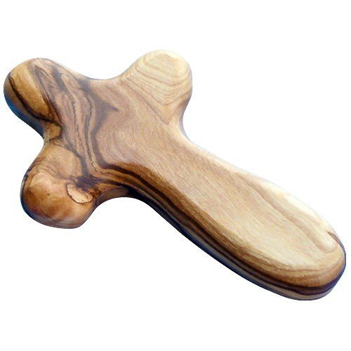 Holzkreuz – Handschmeichler Olivenholz Kreuz aus Bethlehem 5cm - 4