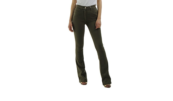 PATRIZIA PEPE 8J0274 AS04 Jeans Donna a Zampa Pantaloni Stretch Made in  Italy (25, Verde Militare) : Amazon.it: Abbigliamento