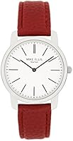 Mike Ellis New York Women's Quartz Watch with White Dial Analogue Display and Imitation Leather Red - SL4527A10