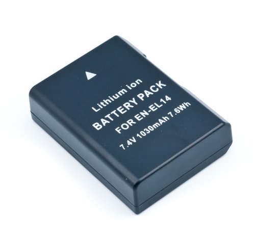 QUMOX Nouvelle Batterie d  cod  e EN-EL14 ENEL14 pour Nikon D5600 P7000 P7100 D3100 D3200 D3300 D5100 D5200 DF D5300 D5500 D700 D7100 D7200 D7700