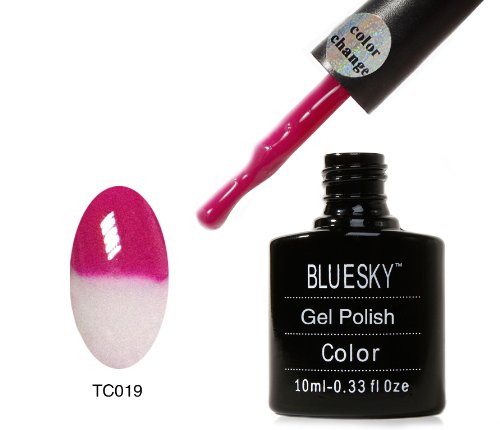 Bluesky UV/LED Colour Changing Gel Polish Number 019, Hot Pink to White 10 ml