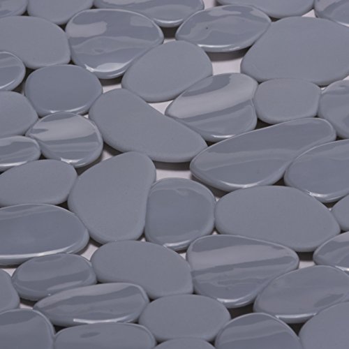 Duschmatte, Badematte, Badewanneneinlage PVC „Kieselsteine“ (Grau) - 2