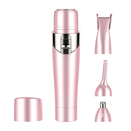 Women Trimmer, Breett 4-in-1 Electric Nose Trimmer / Eyebrow Razor / Bikini Trimmer Body Hair Removal Epilator for Women