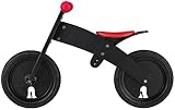 BIKESTAR® Mitwachsendes Kinderlaufrad für sichere und sorgenfreie Spielfreude ab 2 Jahren ★ 12er Natur Holz Edition ★ Teuflisch Schwarz - 3
