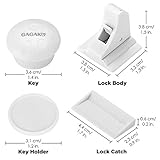GAGAKU 4er Set unsichtbare Baby Sicherheit Magnetschlösser für Schränke, Schubladen mit 3M Klebebefestigung – kein Bohren oder Werkzeuge benötigt - 3