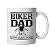 Produktbild Biker Dad Herren Lustige Motorrad Geschenk Tasse Motorrad Scooter Street Cafe Racer Rider Sidecar | Moto-X Geländemotorrad Jump Stunt Drossel Lift Big Air | Motorräder Becher Geschenk