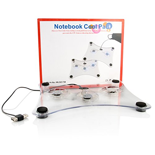 GnG USB Kühler Cooling-Pad Ständer mit 3-fach-Lüfter und blauer LED-Beleuchtung für Konsolen PS2, PS3, PS4, Xbox 360, Xbox One, Laptop, 11 – 17 ZOLL - 3