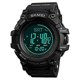 WATCH GYQ@ Outdoor-Sportuhr elektronische Multifunktionsuhr mit dreifacher Anzeige,Black