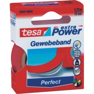 Preisvergleich Produktbild 10 x Tesa Gewebeband extra power 2.75mx19mm rot