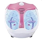 HomeZone ® Foot Spa/Bath Foot Massager with Heater Temperature Control Bubble Vibration 3 in 1 Multifunction, 2 Manual Massaging Rollers Pedicure Spa Relief Stress Help Sleep Home Use