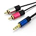Produktbild Tech'Import® - Stereo Audio Y Kabel - 1x 3,5mm Klinken Stecker zu 2x RCA Cinch Stecker - 1,5m