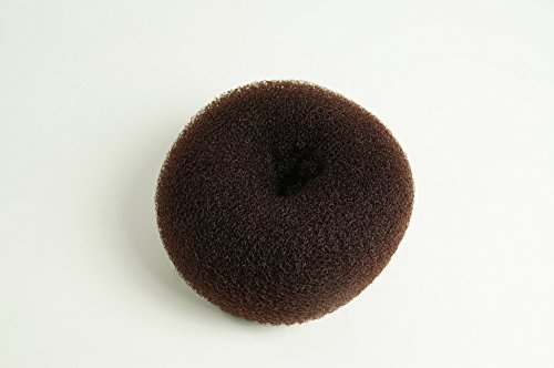 WIG ME UP – RH-046-15×7-brown XL Duttkissen für Haardutt Dutt Kissen Ring Haarrose Volumen Haarstyling braun sehr groß breit 15 x 7 cm - 3