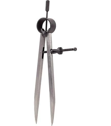 Compás De Puntas HEDUE Con Soporte Para Lápiz - Acero Templado, Longitud 500mm, Con Arco De Ajuste - Herramienta Profesional Para Carpintería, Dibujo Técnico Y Mediciones Precisas