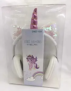 SKreations Wired On Ear Headphone with Mic (White; Pink)
