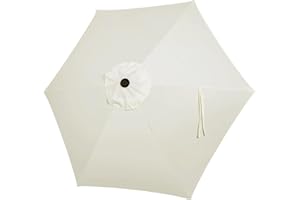 Yaqor Sonnenschirm Ersatzbezug 3M 6 Streben Bespannung. Robustes Und Dickes Tuch Für Garten-Sonnenschirme, Ersatzbezug Für 3M Sonnenschirm Mit 6 Streben