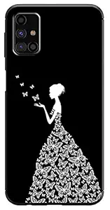 Amazon Brand - Solimo Designer Girl Design Printed Soft & Flexible Hybrid Back Case Mobile Cover for Samsung Galaxy M51