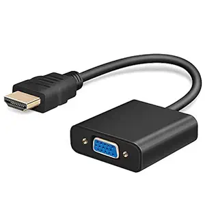 HDMI to VGA, Gold-Plated HDMI to VGA Adapter (Male to Female) HDMI to VGA Adapter HDMI to VGA Converter 0.5