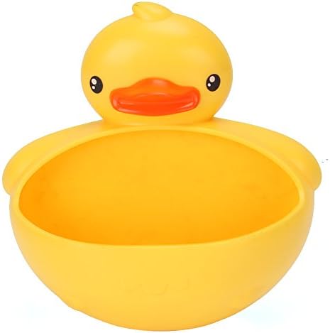 Duck Wall Suction Cup Bathroom Shower Sink Deck Toothbrushes Soap Dish Holder Box Stand Case Yellow