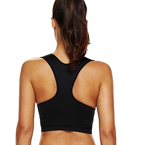 CharmLeaks Damen Sport-BH Mit Mittlerem Halt Herausnehmbare Polster Bügellos Classic - 3