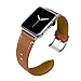 Produktbild BZLine® für Apple Watch Armband 38mm/42mm, Mode Leder Ersatz Wrist Strap Band Uhrenarmband Schlaufe Smart Watch Armbänder mit Klassische Schließe für Apple Watch Series 3/2/1 (38 mm, Kaffee)