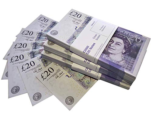 Big Screen Stacks | PROP MONEY UK POUNDS GBP BANK x300 £20 PROP MONEY NOTES Extra Bank Strap | 6K PROP MONEY STACK | Movies Play Fake Casino Photo Booth