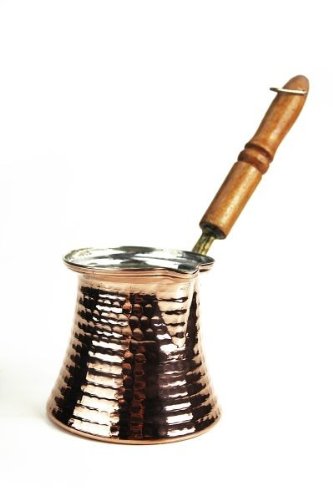 'CopperGarden®' Mokkakanne aus Kupfer (S) - Ibrik aus lebensmittelecht verzinntem Kupfer mit Holzgriff