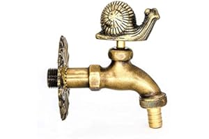 Montserrat Robinet de jardin décoratif motif escargot avec raccord de tuyau ø 21 mm (1/2")