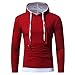 Produktbild PAOLIAN Herren Herbst Winter Mantel Outwear Langarm Kapuzenpulli Kapuzenpullover Männer Freizeit Hoodie Kapuzen Sweatshirt Pullover Tops (S, Wein rot)