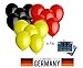 Produktbild Luftballons 30 cm Luftballon Ballons Deutschland schwarz rot gelb je 4 Stück Fanartikel zur Party Deko Dekoration Fußballweltmeisterschaft WM 2018 mit 1x Spielplan / Übersicht Stadien DIN A3