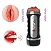 Produktbild Pocket Pussy Male Masturbator Cup Vibrierende Masturbation Oral Wiederaufladbare Realistische Vagina Mund Zunge Blow Job Saugen Stroker Sex Pussy Deluxe Sex Männer mit Vibrationen Sexy