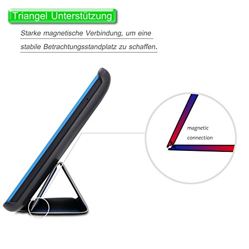 Lenovo TAB3 7 Essential / Lenovo Tab3 A7-10 Hülle, Infiland Ultra Dünn und Leicht PU Leder Schutzhülle mit Standfunktion für Lenovo TAB3 7 Essential (Lenovo TB3-710F) 7,0 Zoll Tablet 2016 Release/Lenovo Tab3 A7-10 mit Standfunktion(Dunkleblau) - 6
