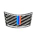 Price comparison product image Luckiests For BMW 2004-2010 5 Series E60 Carbon Fiber M-stripe Car Steering Wheel Cover Trim Interior Decor Decal Accessory