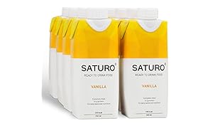 Pasto Sostitutivo Dimagrante Saturo, Vaniglia, Senza Glutine & Senza Lattosio, 330 kcal, Confezione da 8, Protein Pulver