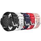 MoKo Armband für Samsung Galaxy Watch 46mm, Silikon Uhrenarmband Erstatzband mit Schließe für Samsung Galaxy Gear S3 Classic/Frontier/Moto 360 2nd Gen 46mm/Fenix 5 Smart Watch - Mehrfarbig A