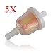 Produktbild mark8shop 5 x Gas-Kraftstoff-Filter für Moped Scooter Go Kart Dirt Bike ATV SUNL Roketa