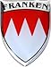 Price comparison product image Epoxy Sticker Franken-Crest-Size: approximately 2.5 CM x 3.1 CM (303870 / 1 Car Sticker