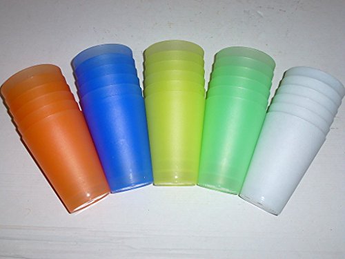 Kunststoffbecher Partybecher 0,4l Becher farbig Mehrweg Trinkbecher Farbenmix