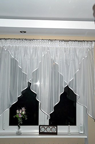 TOP Fertiggardine aus Voile NEU Top Design SET Schöne Gardine AG15 Modern