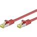 Produktbild intellinet 740760 Netzwerkkabel Cat7-Rohkabel mit Cat6a-Stecker 100% Kupfer LS0H 1,5m rot