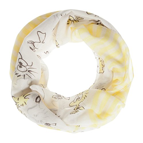 Preisvergleich Produktbild Codello Damen Loop Schal mit Peanuts-Muster 81053501 Gelb