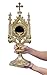 Produktbild 15 Inch Brass 24KT Gold Tone Monstrance Budded Cross Top with Removable Luna Host Case by Religious Gifts