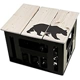 Geschenkidee Bierkastensitz Sitzauflage Hocker mit Motiv Bär