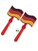 Produktbild Fußball Klamotten Klapperhand 2 Stück Fußball in Deutschland-Farben Flagge Fan-Artikel schwarz rot Gold WM Frauen Fußball Deutschland 2019
