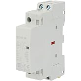 Contactor 220V AC 2P 16A Contactor 230V 2NO 50/60HZ Low Noise Din Rail Home AC Contactor.