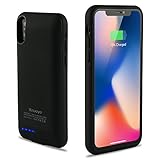 Sincronización y Carga & Fácil de llevar: La cubierta de batería de Xnuoyo puede ayudarle a cargar su iPhone X y sincronizar los archivos a su Macbook, tableta o computadora portátil al mismo tiempo y no necesita sacar la cubierta de batería. Es pequeño, portátil y conveniente, puede ponerlo en su mano o bolsillo fácilmente