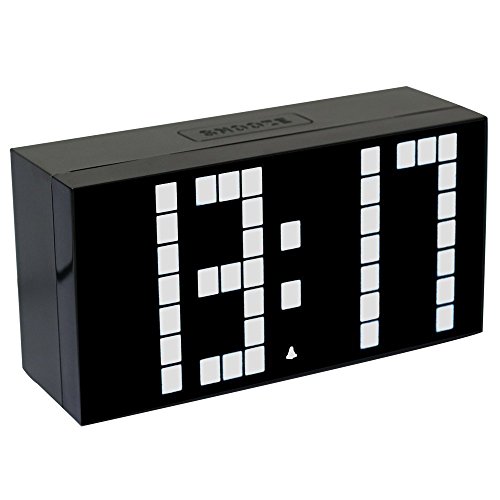 Redlution LED Digitaluhr Wecker mit Wiederholter Schlummerfunktion Big Jumbo Zahlen Wand Tischuhr Sensorlicht Und Nachtlicht Elektronischer Wecker (Weiß)