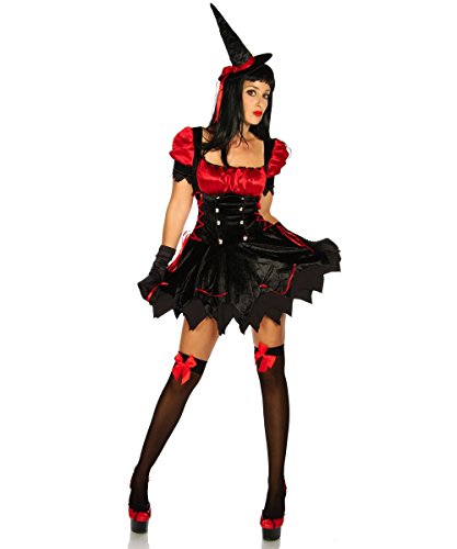 Preisvergleich Produktbild Hexen-Kostüm - schwarz / rot