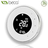 Programable: 5 + 2 Seis períodos programables maximizan el confort y la economía, Configurando WiFi. Compatible con la mayoría de las cajas inteligentes del mercado, como Gooale Home, Tmall Genie, IFTTT.