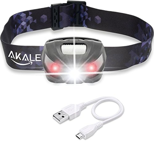 USB Linterna Frontal LED CREE, Recargable por USB, S&uacute;per brillante, ligera y confortable, f&aacute;cil de usar - Perfecta para correr, caminar, ir de acampada, leer, hacer senderismo, ni&ntilde;os, bricolaje y m&aacute;s
